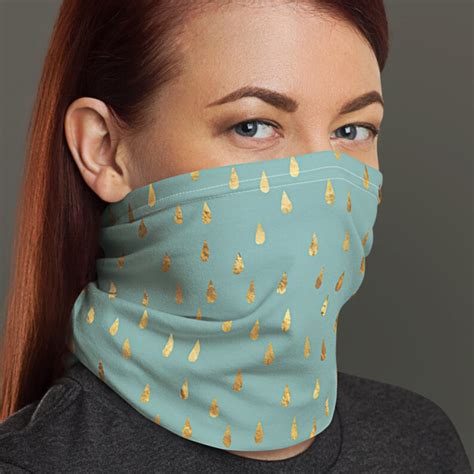 Teal Neck Gaiter For Women Womens Face Bandana Mask Etsy