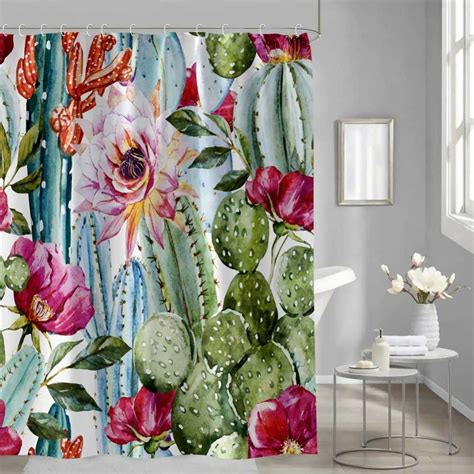 Cactus Shower Curtain Designs That Will Liven Up Your Bathroom