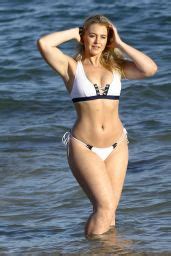 Iskra Lawrence Bikini Photoshoot Beach In Miami Fl July