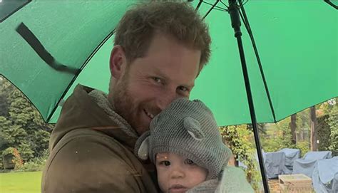 Prince Archie Helps Dad Prince Harry Pick Oranges At Home In Adorable