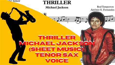 Thriller Michael Jackson Sheet Music Tenor Sax 🎷voice🎷 Youtube