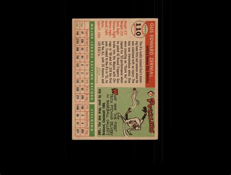 Topps Gus Zernial Vg D Ebay