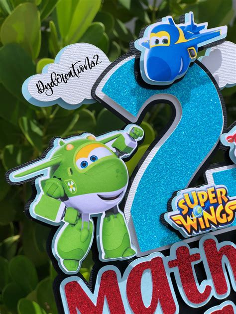 Personalized Super Wings Cake Topper Plane Cake Topper Etsy