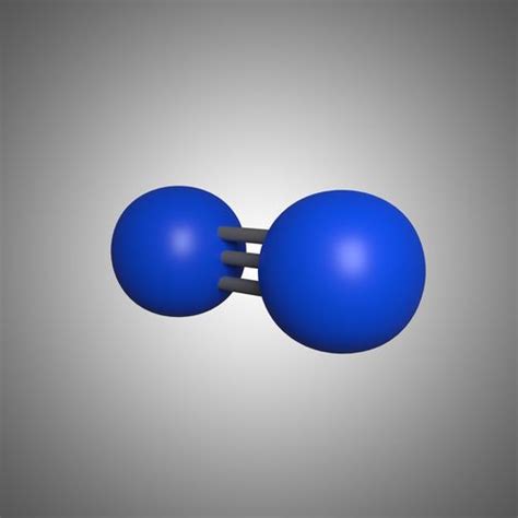 Molecule Nitrogen 3D model | CGTrader