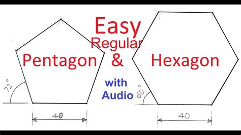 2 6b Draw Regular Pentagon And Hexagon Using An Easy Method YouTube