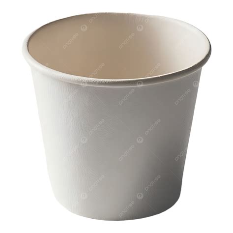 A Single Empty Paper Cup Against Plain Background Paper Cup Empty