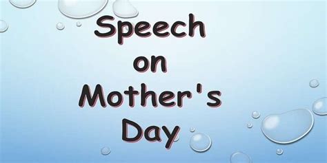 Short And Long Speech On Mothers Day In English Pdf