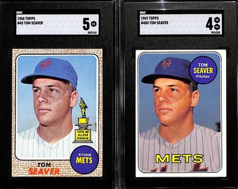 Lot Detail 2 Graded Tom Seaver Topps Cards 2nd 3rd Year 1968