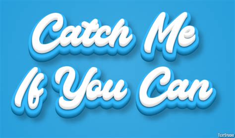 Catch Me If You Can Text Effect And Logo Design Movie