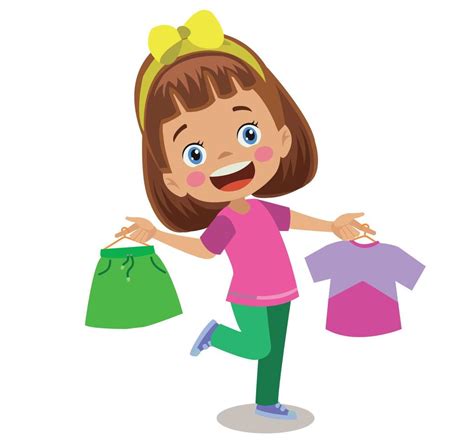Cute Happy Boy Choosing Clothes 14831397 Vector Art At Vecteezy