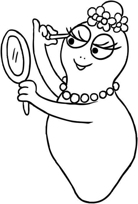 Disegno Di Barbabella La Vanitosa Dei Barbapap Da Colorare Chibi