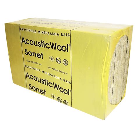 Акустическая минеральная вата AcousticWool Sonet (50x600x1000 мм ...