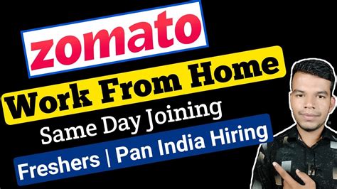 Zomato Work From Home Jobs Globvia Jobs Online Jobs At Home