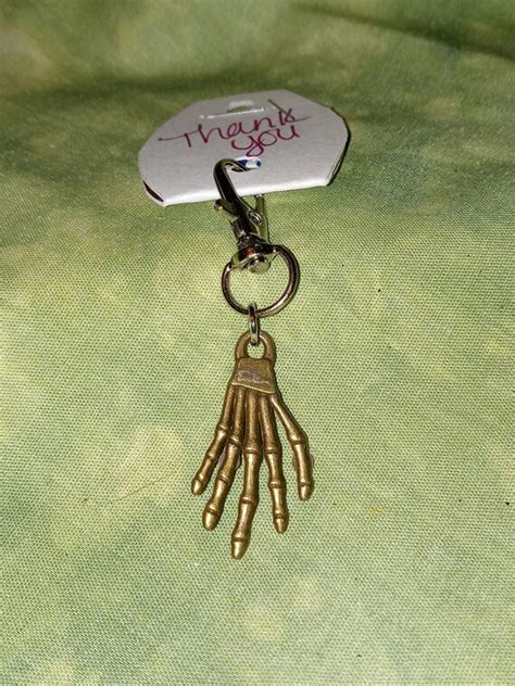 Skeleton Hand Keychain Etsy