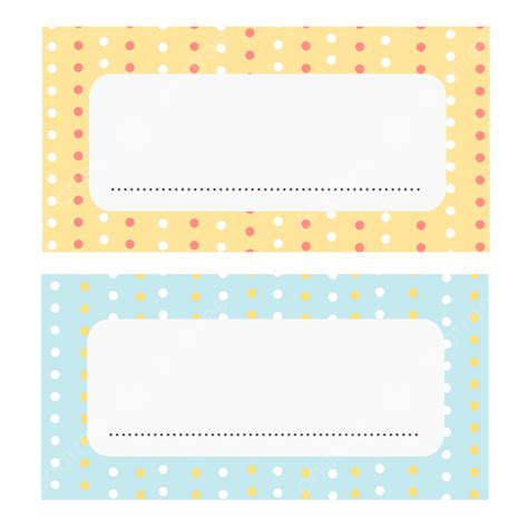 Name Tag Border PNG Picture, Border Name Tag Printable Yellow Blue ...