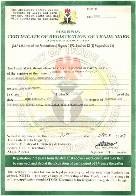 Nigerian Death Certificate