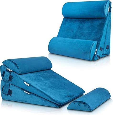 lunix-lx8-adjustable-4pcs-orthopedic-bed-wedge-pillow-set-post-surgery ...