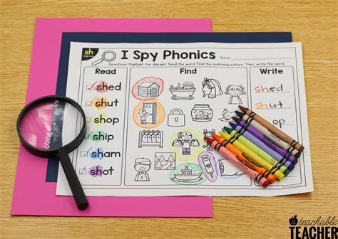 I Spy Phonics Read Write Words With Consonant Digraphs A Teachable