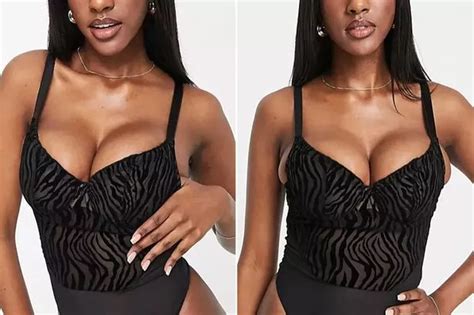 Model Risks Baring All In Naked Illusion Jumpsuit With Built In
