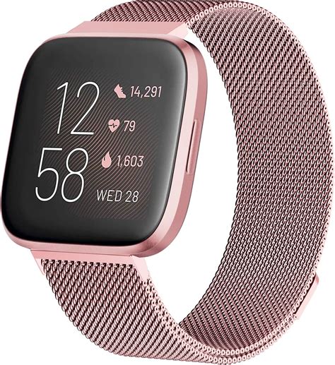 Mnbvcxz Bracelet En M Tal Compatible Avec Montre Intelligente Fitbit