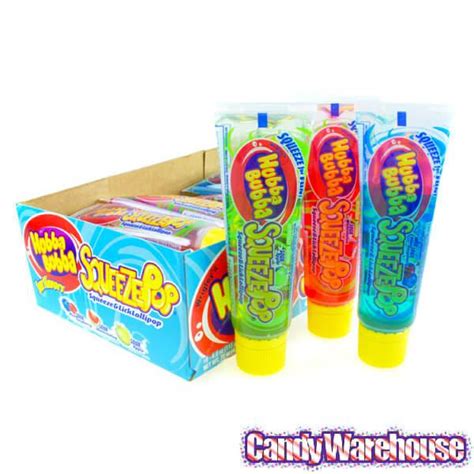 Hubba Bubba Squeeze Pop Liquid Candy Tubes - Sour Flavors: 18-Piece Box ...