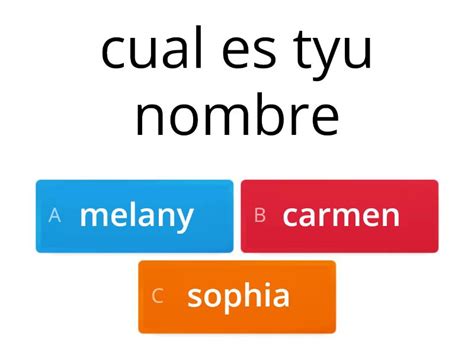 Cual Es Tu Nombre Questionário