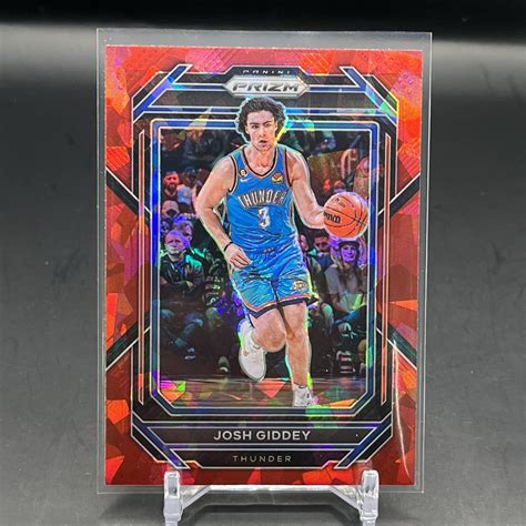 Panini Prizm Josh Giddey Red Cracked Ice Prizm Ebay