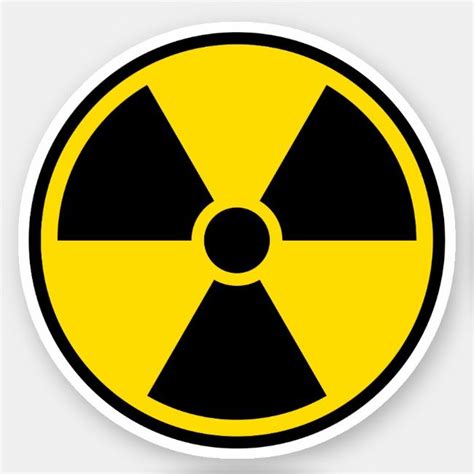 Nuclear Radiation Symbol Black Border Sticker Zazzle Adesivos