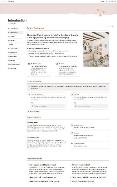 Notion Template Client Portal Notion Client Dashboard Project