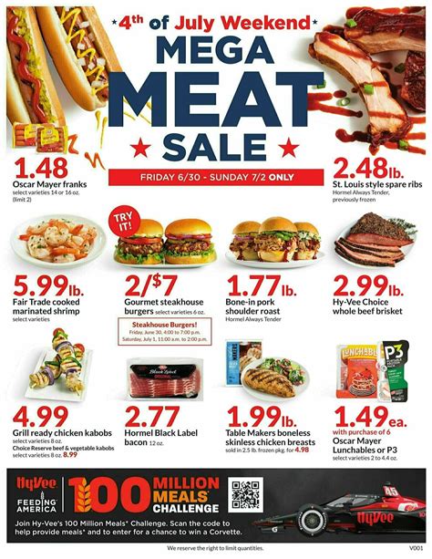 Hy Vee Mega Meat Sale Deals Ads From June 30