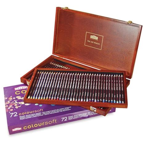 DERWENT DERWENT COLOURSOFT PENCIL WOODEN BOX SET 72 Colours Artist