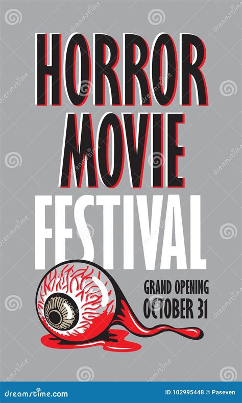 Banner for Horror Movie Festival, Scary Cinema Stock Vector ...