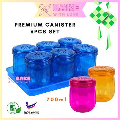 Bakewithlove Pcs Set Bekas Kuih Raya Set Cookies Container Set