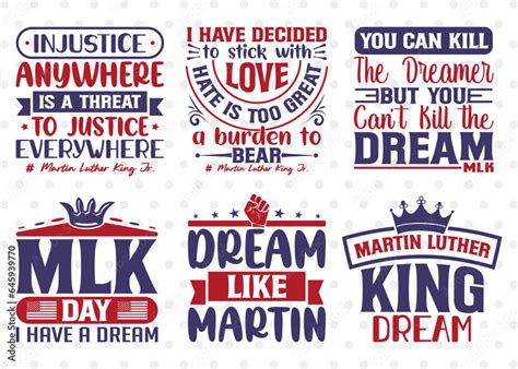 MLK Day Bundle Vol 01 Dream Like Martin Svg Martin Luther King Dream