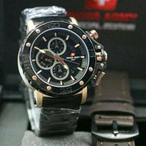 Jual Jam Tangan Swiss Rantai Tgl Chrono Aktif Free Tali Diameter Cm