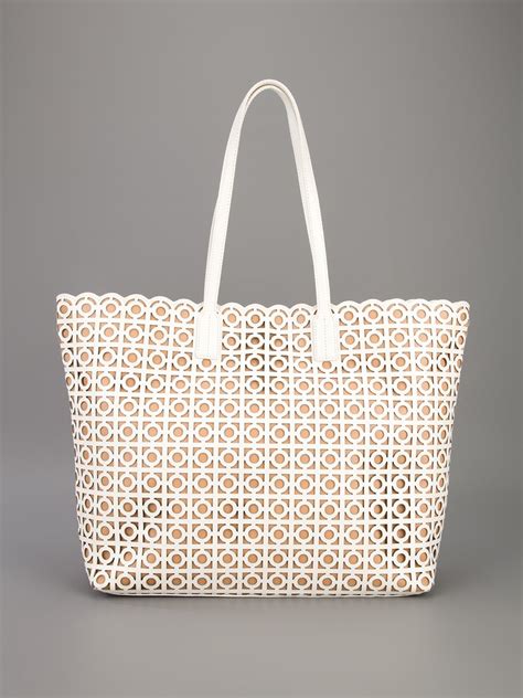 Tory Burch Tote Bag in White - Lyst