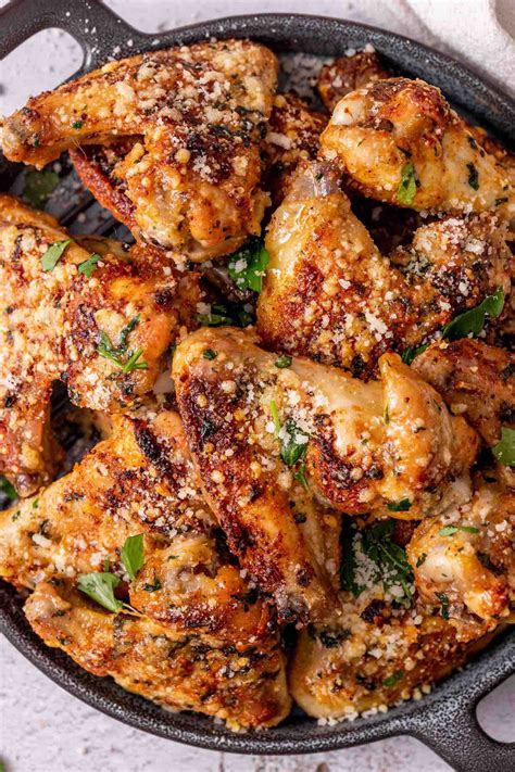 Garlic Parmesan Wings Crispy And Oven Baked