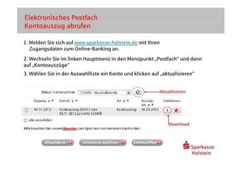 Kontoauszug Abrufen Sparkasse Holstein