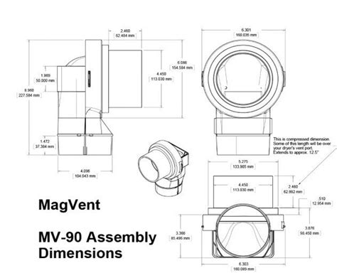 Magvent Mv 90 Magnetic Dryer Vent Coupling New Ebay