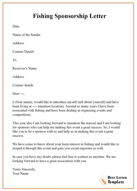 15 Free Sponsorship Letter Template Format Sample And Example