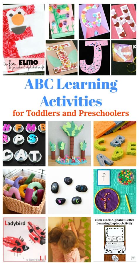 The Giant list of ABC Activities for Toddlers and Preschoolers