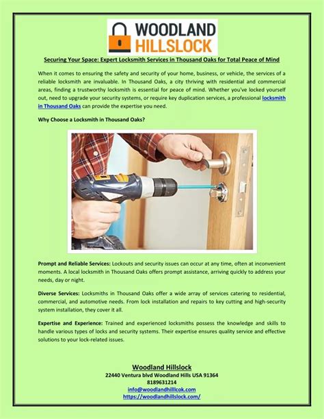 PPT Securing Your Space Expert Locksmith Services In Thousand Oaks