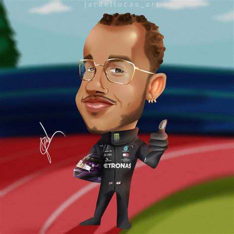 Caricature Lewis Hamilton By Jardellucasart On Deviantart