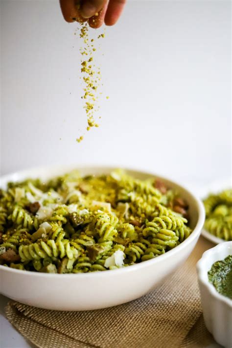 Pistachio Pesto Sauce And Pasta Moribyan