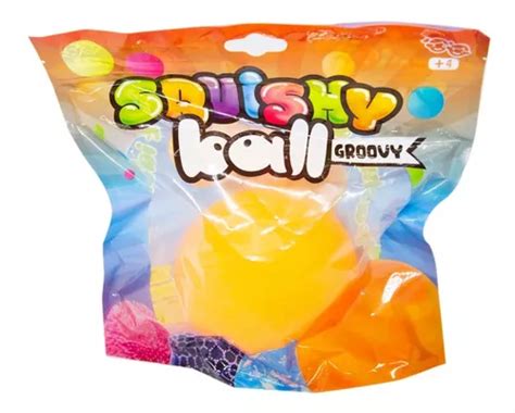 Pelota Squishy Ball Grovy Antiestr S Apachurrable Naranja Mercadolibre