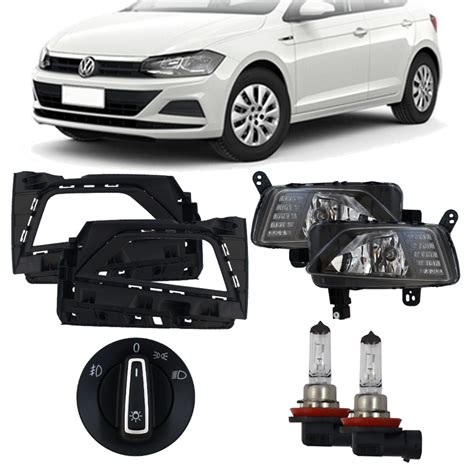 Kit Farol De Milha Neblina Vw Polo Virtus A Interruptor