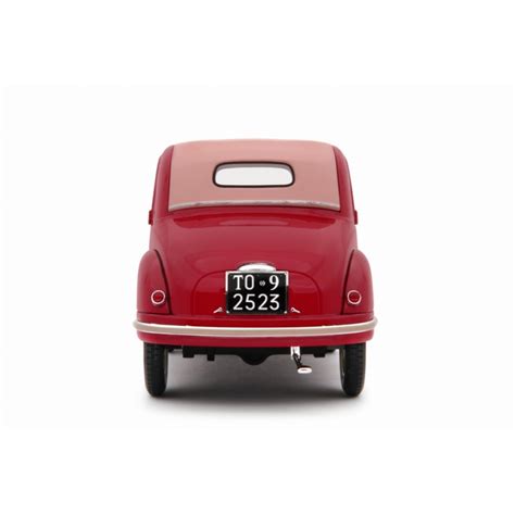 Fiat 500c Topolino 1949 červená Laudoracing Model 118