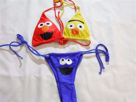 Womens Bikini Sesame Street Bikini Size Small Dutch Goat