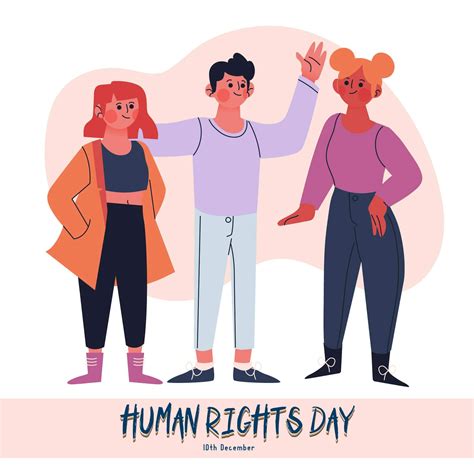 Human Rights Day December Clipart Design Image