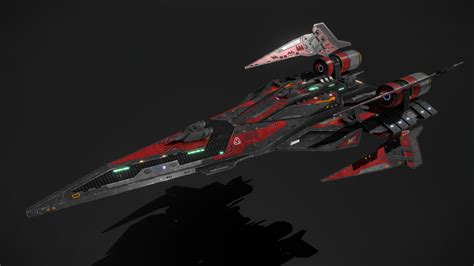 Scifi Destroyer Trident Buy Royalty Free D Model By Msgdi D Fdaf